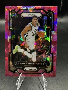 2023-24 Panini Prizm Prizms Pink Ice #103 Giannis Antetokounmpo Milwaukee Bucks - Picture 1 of 2
