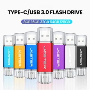 TYPE-C USB 3.0 Flash Drive 128GB Free Custom Logo Memory Stick Drives Storage - Afbeelding 1 van 21
