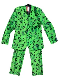 DC Comics RÄTSELANZUG Jacke/Hose/Krawatte Geist Halloween Kostüm Erwachsene Medium - Bild 1 von 8