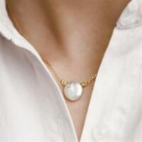 Details about   Color Baroque Pearl 18k Gold Necklace 18 inches Jewelry Gift Chic Accessories 