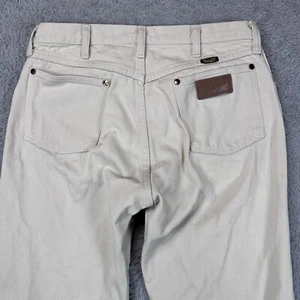 VTG Wrangler Jeans 13MWZ Mens 31x30.5 Cowboy Cut White Western Rodeo made in USA - Picture 1 of 10