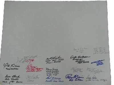 ¡ÚNICO EN SU CLASE! Certificado de autenticidad de la junta firmada a mano (X17) "Campeones Olímpicos de 1960" Foto 1 de 4
