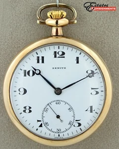Vintage Zenith 15 Jewels Gold Filled Pocket Watch - Picture 1 of 5