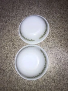 2 Vintage Corelle Green Spring Blossom Cereal Soup Bowls Crazy Daisy Set 6 1/4” - Picture 1 of 2