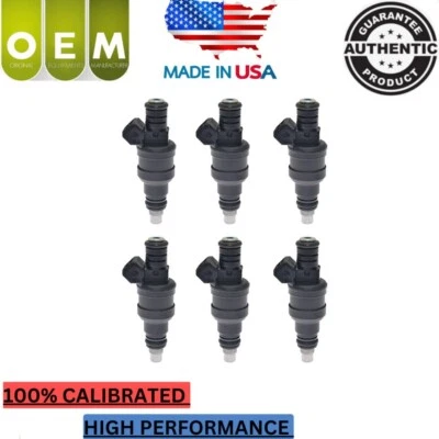 6x OEM Bosch Fuel Injectors For 1988-1990 OLDSMOBILE 98,DELTA 88 & TORONADO - Image 1 of 4
