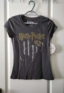 Harry Potter Women's T Shirt Round Neck Short Sleeve Gray Size S (3-5) - Picture 1 of 9