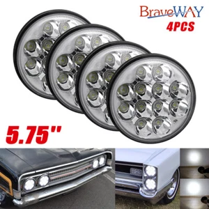 4pcs 5-3/4" 5.75" inch Round LED Headlight Hi/Lo Beam 6000K for Car Continental - Picture 1 of 12