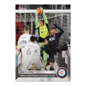 2022 TOPPS NOW MLS #18 GAGA SLONINA - TURNS IN 3RD STRAIGHT CLEAN SHEET IN 2022 - Picture 1 of 2