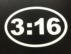 John 3:16 Sticker- Scripture Faith Jesus God Believer Salvation Truth Cross - Picture 1 of 1