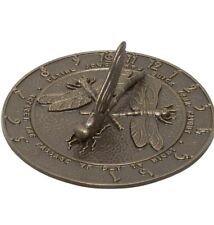 Dragonfly Sundial Whitehall Products 12" French Bronze Beautiful! Us Made!