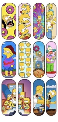 Kit de 12 piezas de calcomanías para arte en uñas de dibujos animados Bart Simpsons Foto 1 de 4