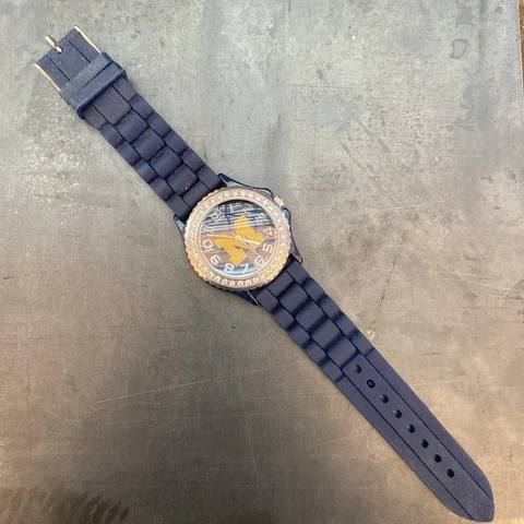 Women's Watch Michigan Wolverines Rhinestone Jelly Silicone Bling Glitz Cover