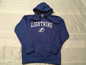 Tampa Bay Lightning Bolts Hoodie Mens Medium Blue Long Sleeve Hooded NHL - Picture 1 of 11