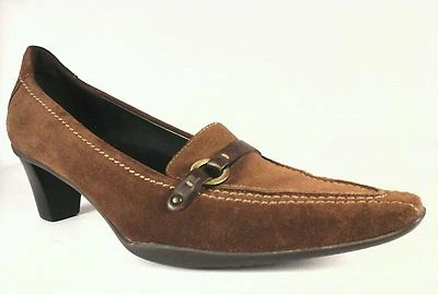 ECCO Heels Pumps Brown Suede Shoes Leather Women's US 7.5 M UK 5.5 EU 38 $160 Foto 1 de 4