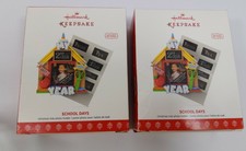 2 Hallmark School Days 2017 Christmas Keepsake Ornament Photo Holder with Box