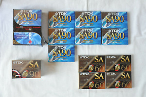 Lot of 24 ~ TDK SA 90 / 60 ~Type II High Bias Blank New Cassette Tapes SA90 SA60