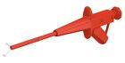 1 pcs - Staubli Red Grabber Clip with Pincers, 4A, 1kV, 4mm Socket