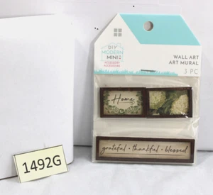 DOLLHOUSE 3 PIECE WALL ART PICTURES SPARROW INNOVATIONS DIY MODERN-SPA15717 - Picture 1 of 10