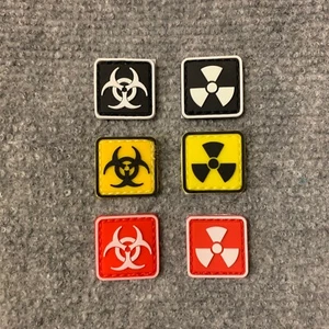 Radiación Y Biohazard Morale Parche Goma PVC Táctico para Mochilas & Chaquetas - Picture 1 of 13