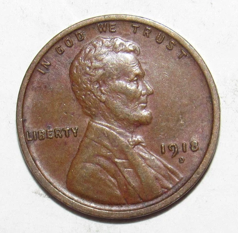 1918 D Lincoln Cent XF (T24) Cover