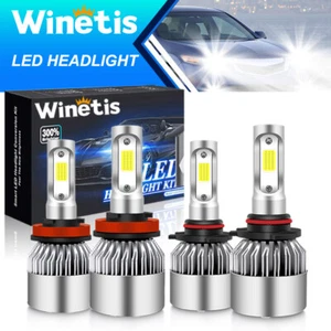 White 9005 H11 High Low Beam LED Headlight Bulbs for Lincoln MKX 2007-2010 4pc - Picture 1 of 9