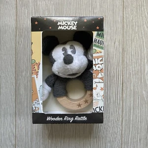 Disney Mickey Mouse Wooden Ring Rattle Children’s Baby Musical Toy - Picture 1 of 2