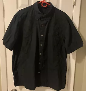 Harley Davidson Snap Front Shirt Mens Size L Black Short Sleeve Embroidered - Picture 1 of 21