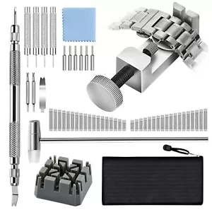 Adjustment Watch Band Strap Link Pin Remover Spring Bar Repair Resizing Tool Kit - Picture 1 of 11