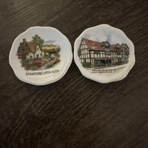 Minature Decorative Plates England - Shakespeare Birthplace- Stratford Upon Avon - Picture 1 of 5