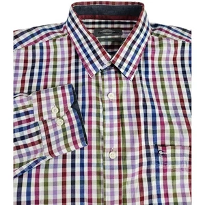 Camicia Peter Gribby uomo XL Gingham righe vestibilità classica cotone bottoni casual - Foto 1 di 12