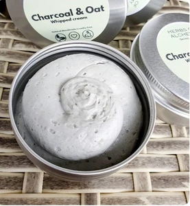 Charcoal And OAT Cream For Dry Damaged Skin, Natural And VEGAN - Picture 1 of 1