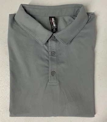 KIRKLAND Signature Men's Performance Polo Shirt GRAY Wicking XXL Stretch UPF50 - Image 1 of 4