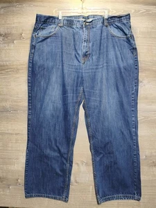 Claiborne Herren Jeans Relaxed Fit Größe 48 x 32 dunkelblau helle Waschung - Bild 1 von 12