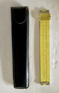VTG Pickett Model N-500-ES Slide Rule 1962 Yellow W/ Leather Case. See Photos - Picture 1 of 20