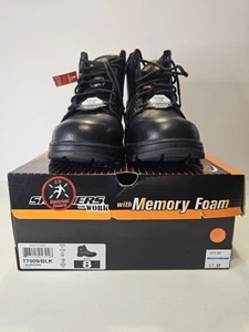 Skechers Workshire-Steel Toe Boot Black US Size 8 Slip Resistant Oil Resitant - Picture 1 of 10