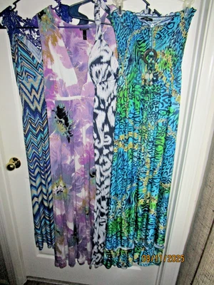 M лот 4 платье длиной макси платья просто любовь классные ночи PRINK роза шелк вискоза EUC - Изображение 1 из 4