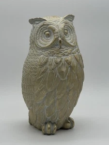 Gold/White Owl Figurine Statue 7.5 Inch - Picture 1 of 6