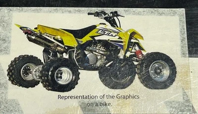 2006-2007 Suzuki LTR450 Blue/Yellow Graphics Kit ATV QuadRacer Decals Wrap - Image 1 of 4