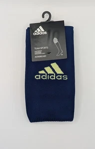 Nuovissime calze da calcio Adidas per bambini AeroReady blu navy taglia 9-11,5 UK XL - Foto 1 di 11