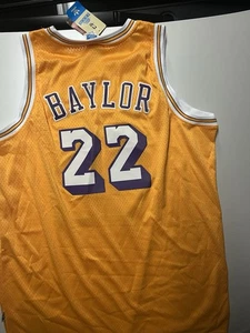 #22 E. Baylor Lakers Adidas HWC ‘71-‘72 Trikot Gold XXL Brandneu mit Etikett - Bild 1 von 7