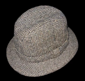 Vintage Stetson Fedora Mens Hat Tweed Woven Size Small 6 3/4 - 6 7/8 Wool - Picture 1 of 10