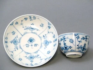 Limbach grosse Koppchen mit Untertasse Strohblume Strohmuster um 1787 - 3 - Bild 1 von 3
