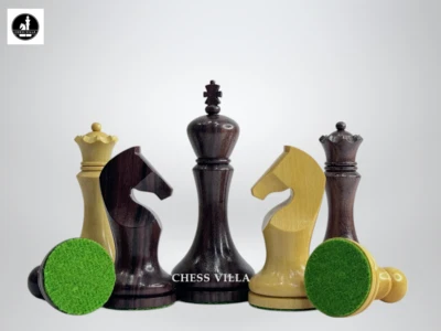 3.9" Zadar Series Modern Minimalist Chess Pieces Only Set -Weighted Rosewood - Image 1 of 4