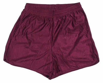 Pantalones cortos de nailon borgoña para correr de Don Alleson - medianos para hombre Foto 1 de 3