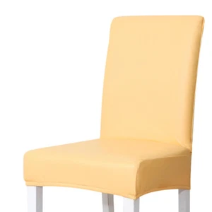 Waterproof Premium PU Leather Chair Covers Stretch Dining Room Seat Slipcovers - Picture 1 of 32