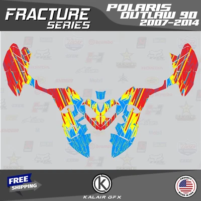 Kit de gráficos para POLARIS OUTLAW 90 (2007-2014) Fracture Series - Krazy 16-MIL Foto 1 de 4