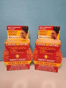 Creme of Nature Argan Oil Perfect Edges 48 Hour Extra Firm Hold 2.25 oz (2 pack) - Picture 1 of 2