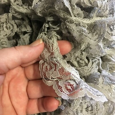 Gray lace  1  INCH  LACE  5 yards Trim Doll Clothing - Image 1 of 3