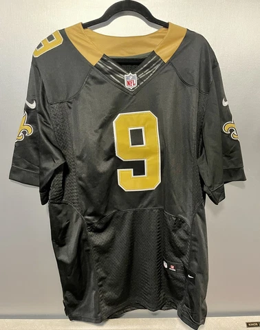 Nike On Field New Orleans Saints #9 Drew Brees Black Jersey Mens Adult Sz 44 Cover
