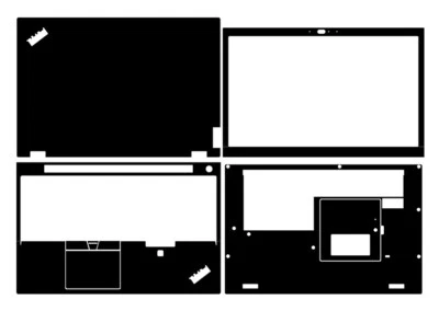 Carbon fiber Vinyl Sticker Skin Decal Cover for Lenovo Thikpad P15 Gen2 15" 2021 - Image 1 of 4